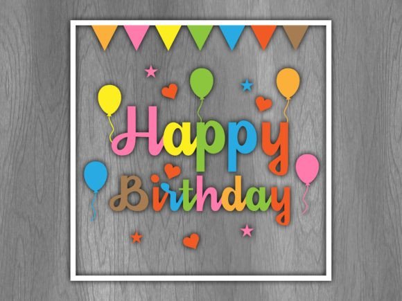 Download Birthday Papercut Design SVG Vector - Papercut design Collection