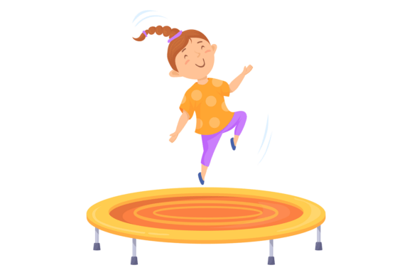 Download Cheerful Girl Jump in Air. Outdoor Play - Outdoor play Collection