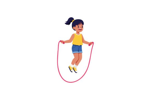 Download Girl Jumping Rope Outdoor Play Activity - Outdoor play Collection