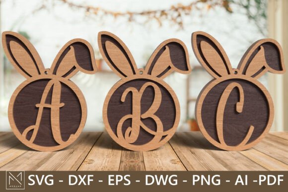 Download Easter Bunny Monogram Alphabet Set SVG - Bunny monogram Collection